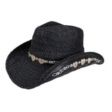Peter Grimm Black Tres Corazon Hat - Peter Grimm - Flyclothing LLC