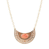Pharoah Orange Sponge Coral Pendant and Golden Bronze Necklace - Barse Jewelry - Flyclothing LLC