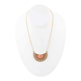 Pharoah Orange Sponge Coral Pendant and Golden Bronze Necklace - Barse Jewelry - Flyclothing LLC