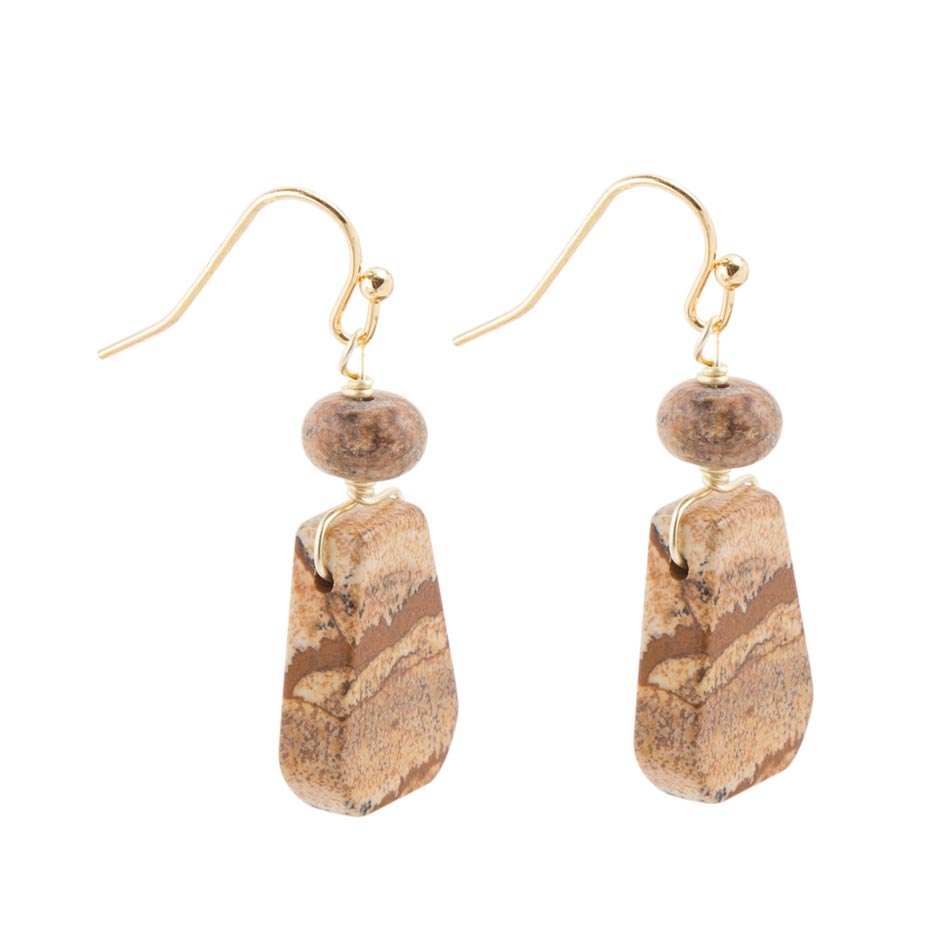 Picture Jasper Slab Earrings - Barse Jewelry - Flyclothing LLC