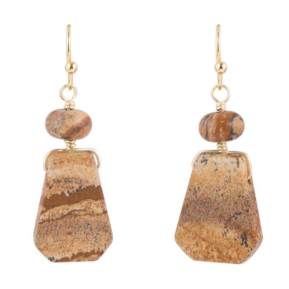 Picture Jasper Slab Earrings - Barse Jewelry - Flyclothing LLC