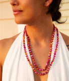 Pink Agate Knotted Long Necklace - Barse Jewelry - Flyclothing LLC