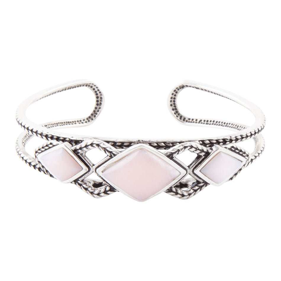 Pink Opal and Sterling Silver Cuff Bracelet - Barse Jewelry - Flyclothing LLC