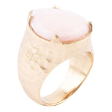 Pink Opal Golden Teardrop Ring - Barse Jewelry - Flyclothing LLC