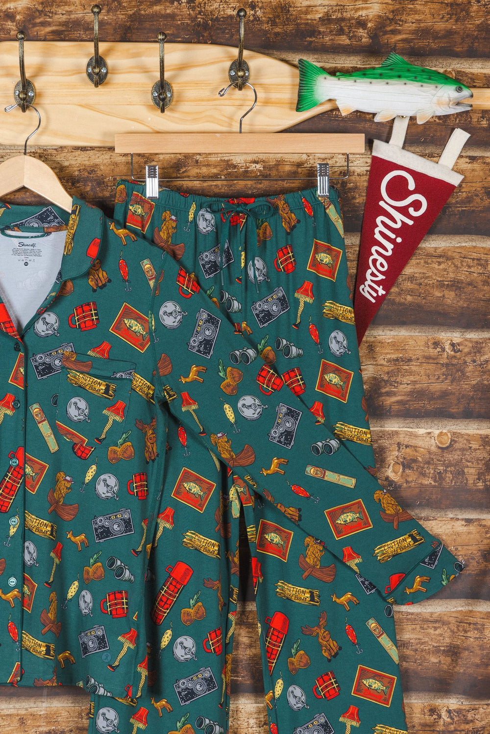 The Cabin Core | Evergreen Cabin SleepDeep™ Women’s Long Sleeve Pajama Set - Shinesty - Flyclothing LLC