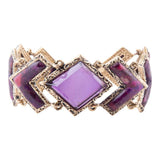 Pointedly Purple Turquoise Golden Link Bracelet - Barse Jewelry - Flyclothing LLC