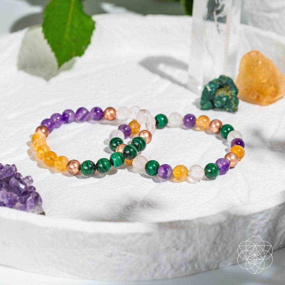 Powerhouse of Wealth Manifestation - Crystal Quartet Bracelet Set - Conscious Items - Flyclothing LLC