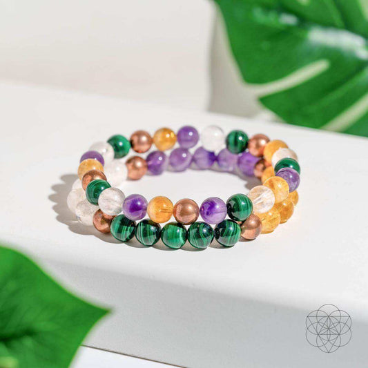 Powerhouse of Wealth Manifestation - Crystal Quartet Bracelet Set - Conscious Items - Flyclothing LLC