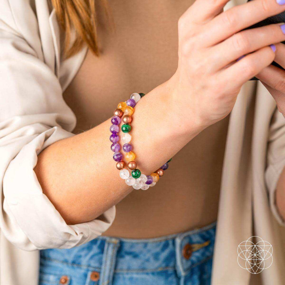 Powerhouse of Wealth Manifestation - Crystal Quartet Bracelet Set - Conscious Items - Flyclothing LLC