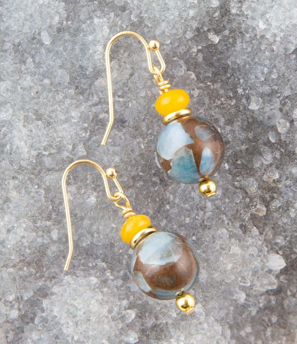 Prairie Quartz and Jade Drop Earrings - Barse Jewelry - Flyclothing LLC