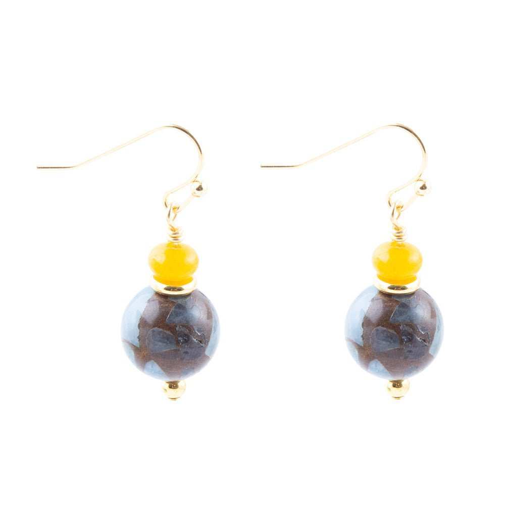Prairie Quartz and Jade Drop Earrings - Barse Jewelry - Flyclothing LLC