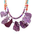 Prescott Blue Magnesite Purple and Orange Statement Necklace - Barse Jewelry - Flyclothing LLC