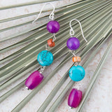 Prescott Blue Magnesite Sterling Silver Drop Earrings - Barse Jewelry - Flyclothing LLC