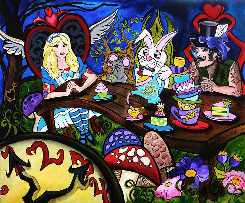 Black Market Art Company Alice& Tea Party Print - Black Market Art Company - Flyclothing LLC