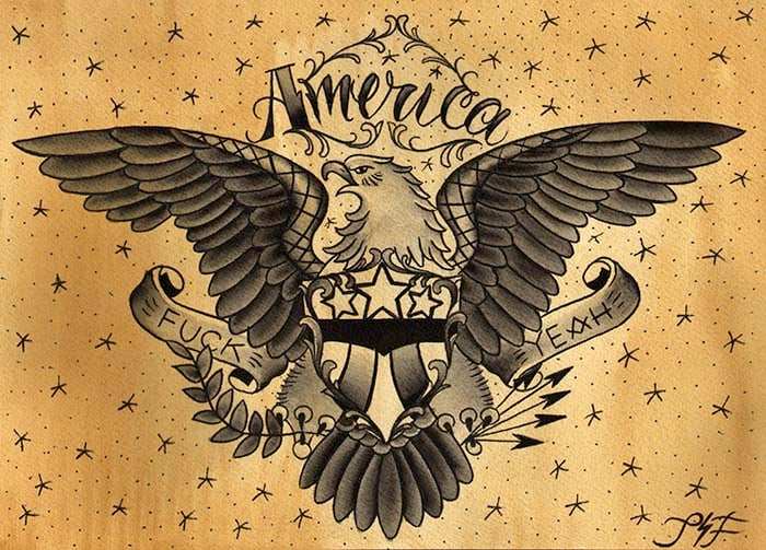 Black Market Art Company America Fuck Yeah Print - Black Market Art Company - Flyclothing LLC