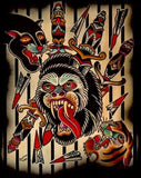 Black Market Art Company Ape and Daggers Print - Black Market Art Company - Flyclothing LLC