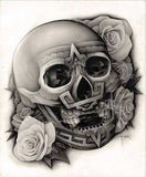 Black Market Art Company Aztec Skull & Roses Print - Black Market Art Company - Flyclothing LLC