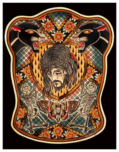 Black Market Art Company Brother Jesus Print - Black Market Art Company - Flyclothing LLC