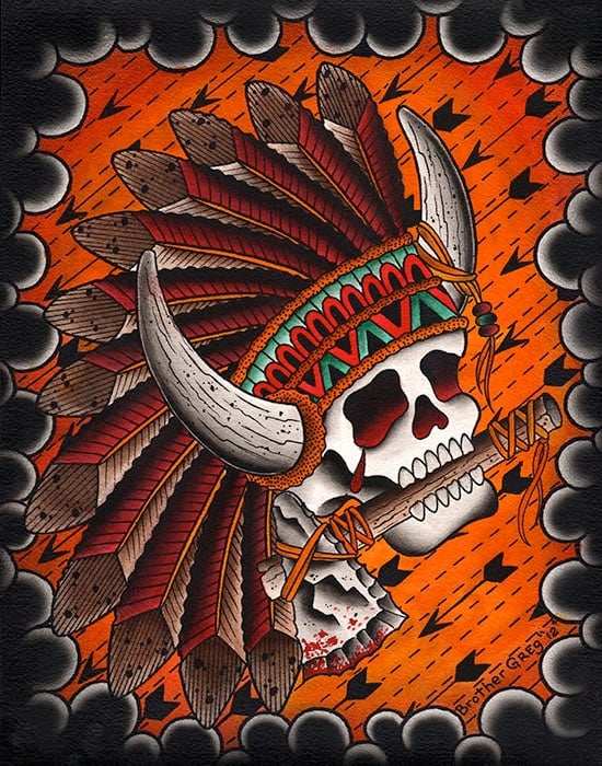 Black Market Art Company Chief Great Buffalo Print - Black Market Art Company - Flyclothing LLC