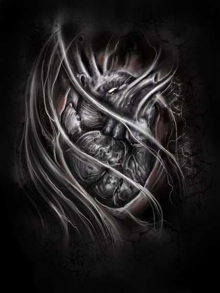 Black Market Art Company Dark Heart Print - Black Market Art Company - Flyclothing LLC