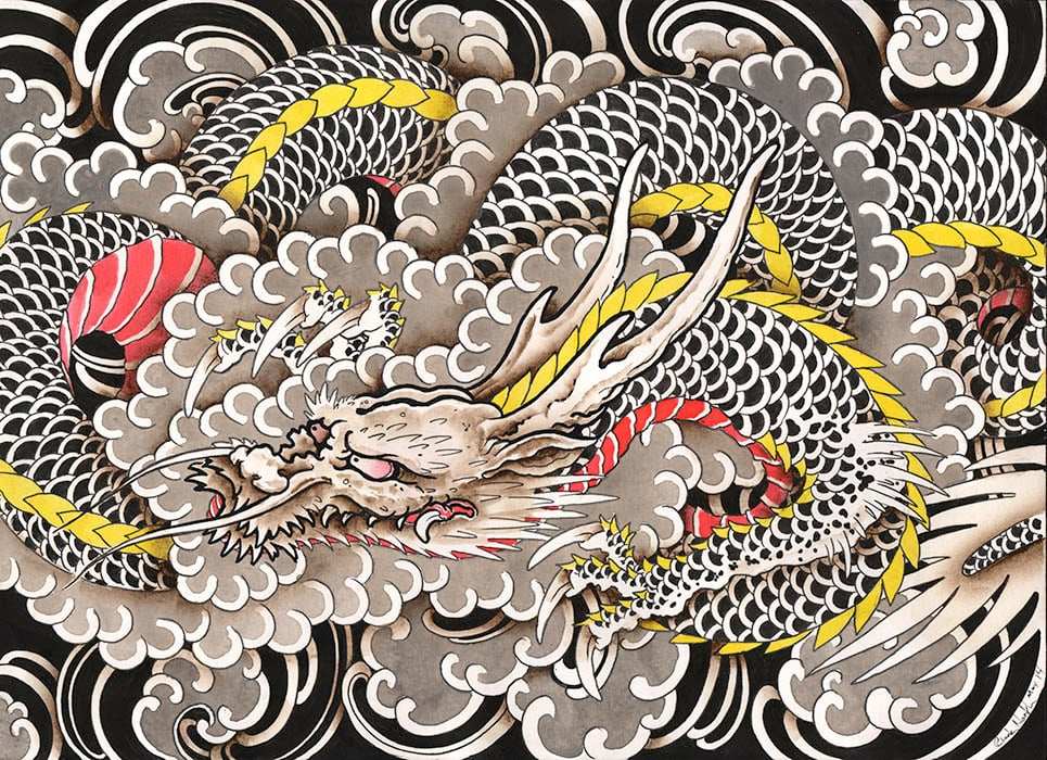 Black Market Art Company Dragons Wind Print - Black Market Art Company - Flyclothing LLC