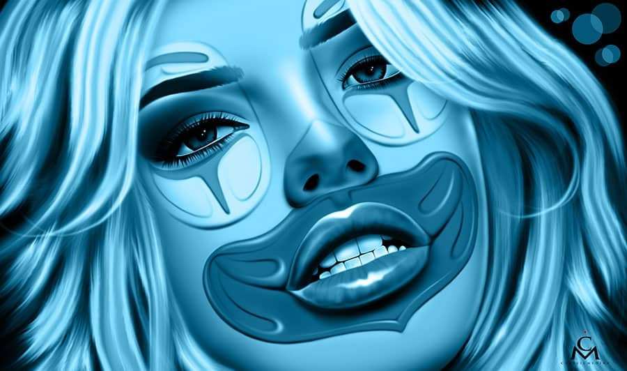 Black Market Art Company Dreaming Blue Print - Black Market Art Company - Flyclothing LLC