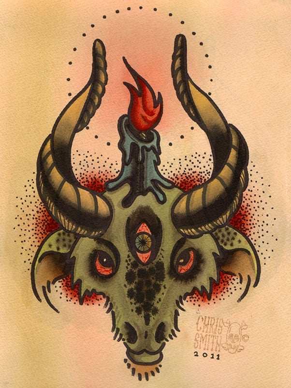 Black Market Art Company Goathead Print - Black Market Art Company - Flyclothing LLC