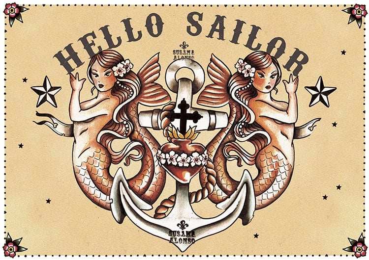 Black Market Art Company Hello Sailor Print - Black Market Art Company - Flyclothing LLC