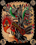 Black Market Art Company Indian Bird Head Print - Black Market Art Company - Flyclothing LLC