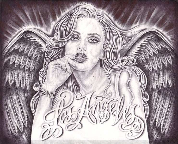 Black Market Art Company Los Angeles Angel Print - Black Market Art Company - Flyclothing LLC