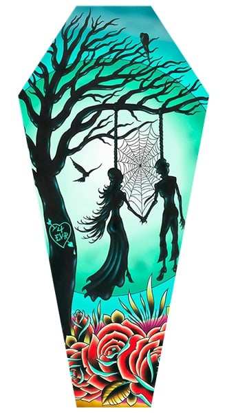 Black Market Art Company Love Til Death & Stretched Canvas Coffin Print - Black Market Art Company - Flyclothing LLC