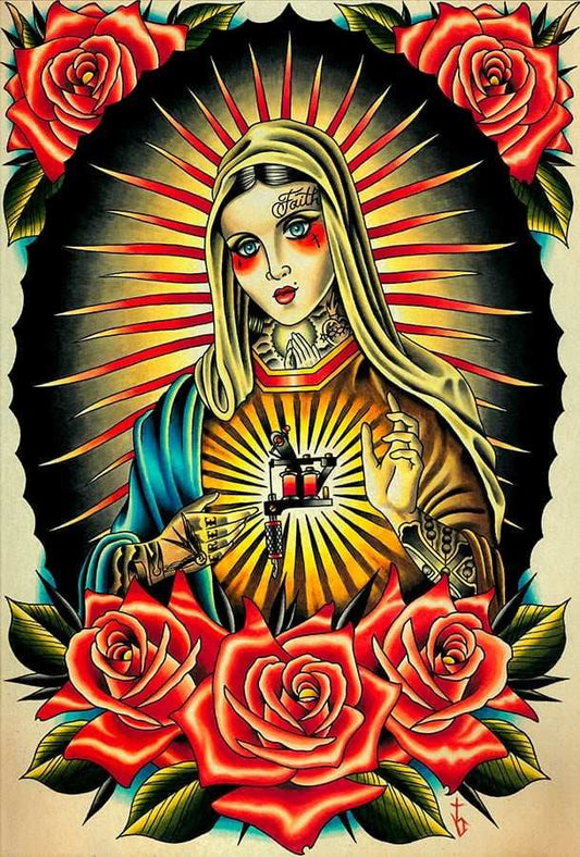 Black Market Art Company Faith Mary Print - Black Market Art Company - Flyclothing LLC