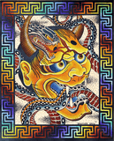 Black Market Art Company Mask & Snake Print - Black Market Art Company - Flyclothing LLC