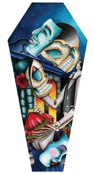 Black Market Art Company Masquerade & Stretched Canvas Coffin Print - Black Market Art Company - Flyclothing LLC