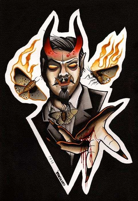 Black Market Art Company Moth & Flame Print - Black Market Art Company - Flyclothing LLC