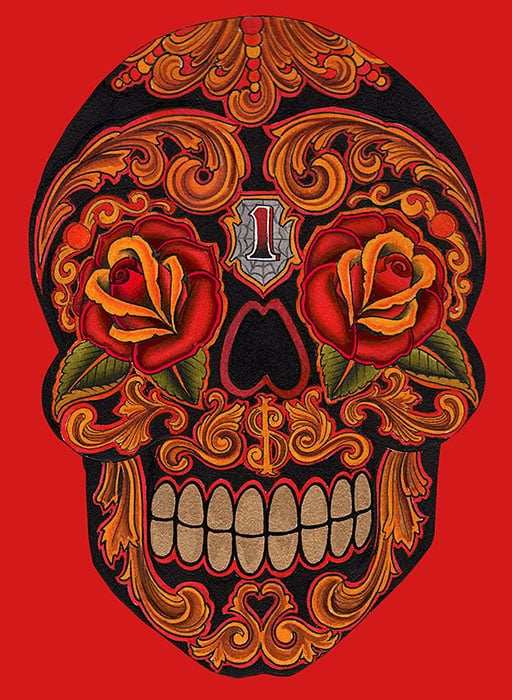 Black Market Art Company New School Dia Skull Print - Black Market Art Company - Flyclothing LLC