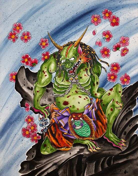 Black Market Art Company Predator Oni Print - Black Market Art Company - Flyclothing LLC