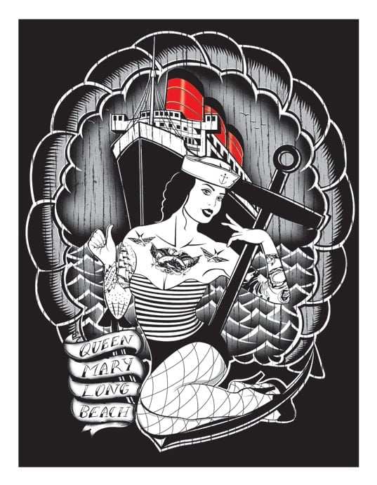 Black Market Art Company Queen Mary & Limited Edition Silkscreen Print Print - Black Market Art Company - Flyclothing LLC