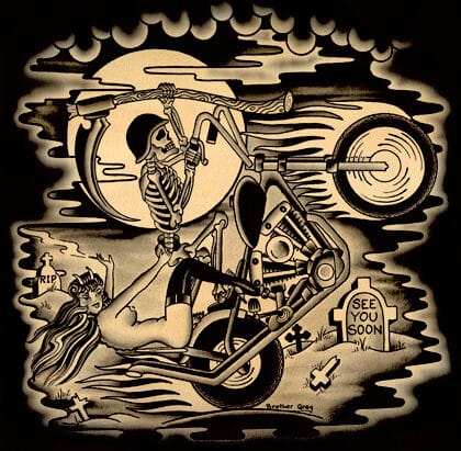 Black Market Art Company Reaper Biker Print - Black Market Art Company - Flyclothing LLC