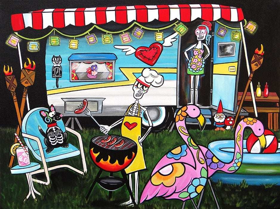 Black Market Art Company Retro Trailer Life Print - Black Market Art Company - Flyclothing LLC