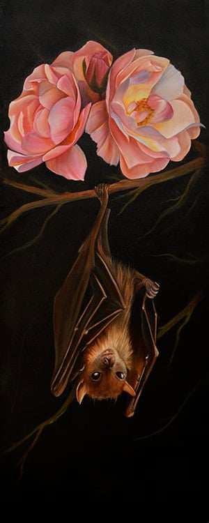 Black Market Art Company Rose & Bat Print - Black Market Art Company - Flyclothing LLC