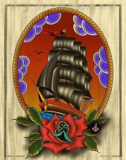 Black Market Art Company Sail Away Print - Black Market Art Company - Flyclothing LLC