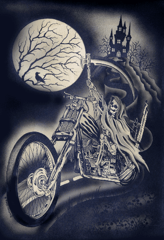 Black Market Art Company Riding Reaper Print - Black Market Art Company - Flyclothing LLC