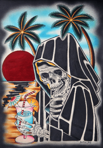 Black Market Art Company Permanent Vacation Print - Black Market Art Company - Flyclothing LLC