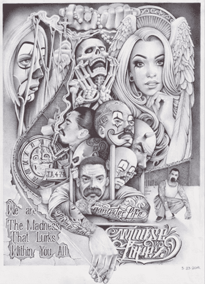 Black Market Art Company Madness Merged Print - Black Market Art Company - Flyclothing LLC