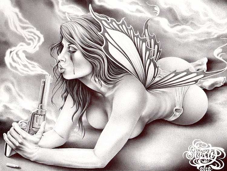 Black Market Art Company Smoking Gun Print - Black Market Art Company - Flyclothing LLC