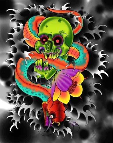 Black Market Art Company Snake Biter Print - Black Market Art Company - Flyclothing LLC