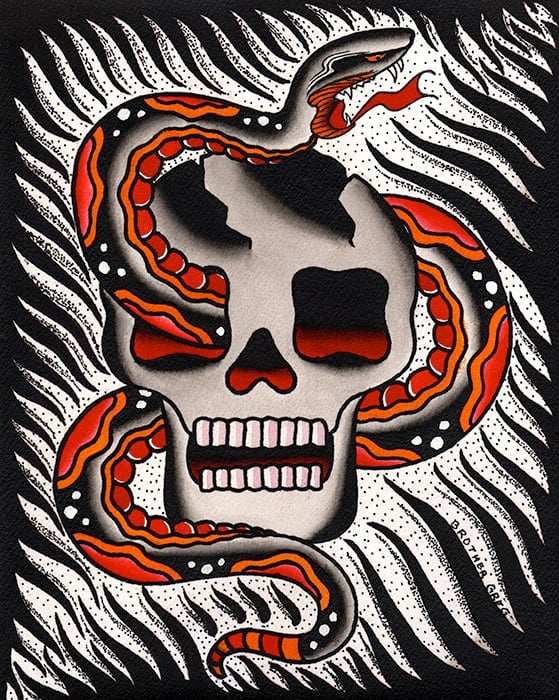 Black Market Art Company Snake Eye Print - Black Market Art Company - Flyclothing LLC