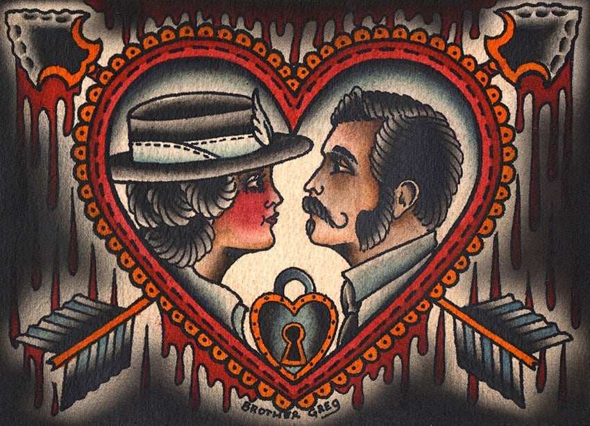 Black Market Art Company The Lovers Print - Black Market Art Company - Flyclothing LLC