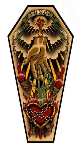 Black Market Art Company Thy Kingdom Come & Stretched Canvas Coffin Print - Black Market Art Company - Flyclothing LLC